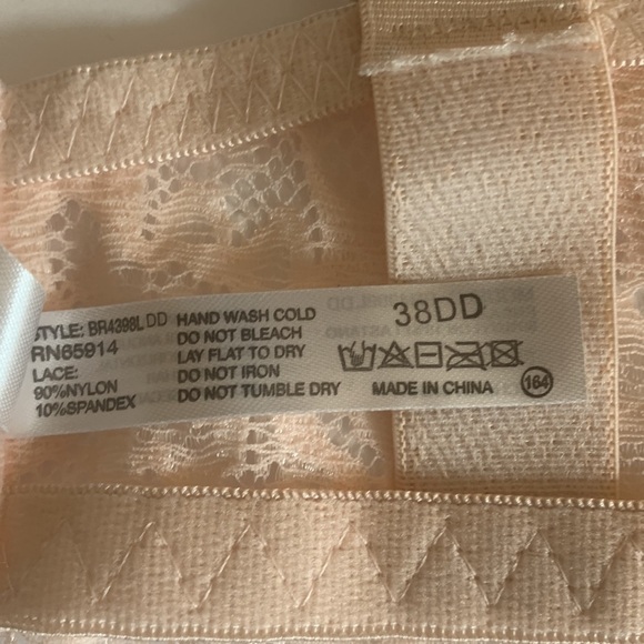 Mopas Padded Lace "Peach" Bra Size 38DD - Picture 8 of 8